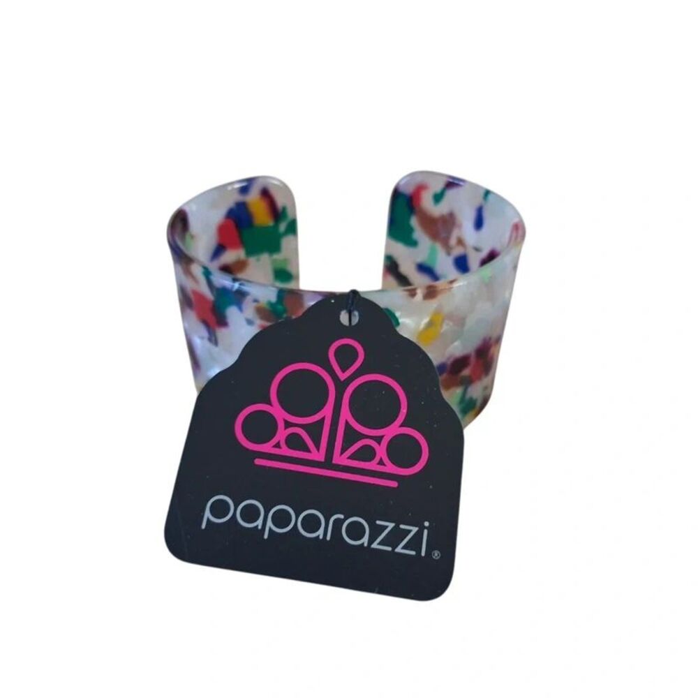Paparazzi Freestyle Fashion Colorful Acrylic Multicolored Cuff Bracelet One Size